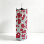 CouldNook 20oz Rhinestone Tumbler-Stainless Steel Vacuum Insulated Straight Body Tumbler with Straw