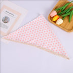 Polka Dot Triangle Culinary Bandanas - Lace Trimmed Headscarf(Set of 10)