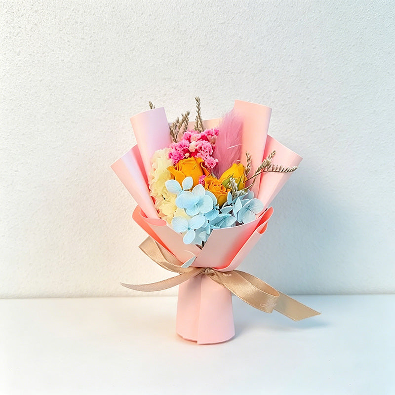 Mini Dried Flower Car Air Vent Clip, Preserved Fresh Flower Aromatherapy Diffuser with 2ml Perfume