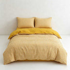 CouldNook Minimalist Gingham Duvet Cover - Ultra-Soft Washed Cotton Feel Bedding