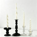 Spiral Taper Candle Set - Set Of 4 Assorted Twisted Candles in Gift Box