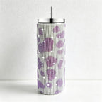 CouldNook 20oz Rhinestone Tumbler-Stainless Steel Vacuum Insulated Straight Body Tumbler with Straw