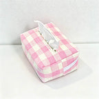Checkered Fabric Tissue Box - Car & Home Napkin Holder