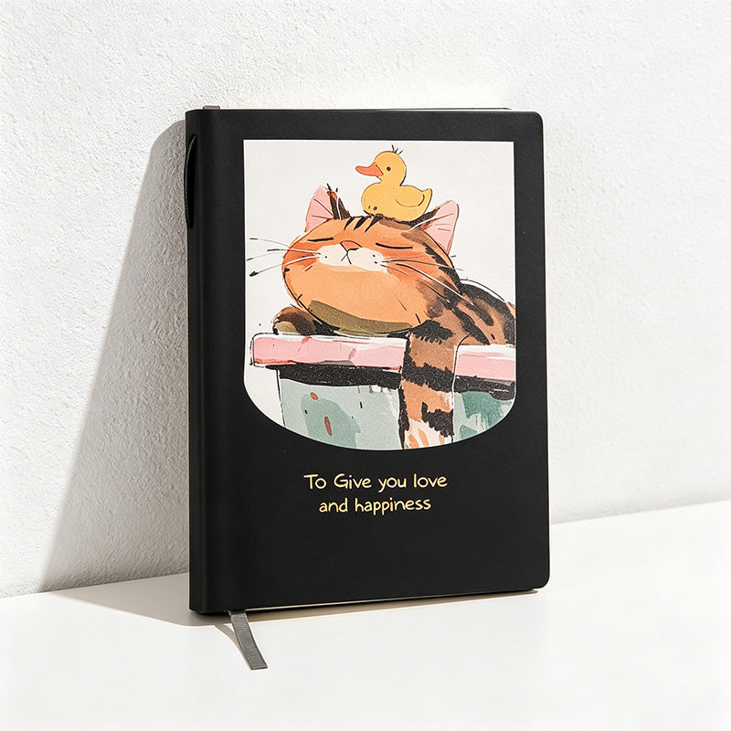 CouldNook Cute Animal Illustrated A5 PU Leather Notebook