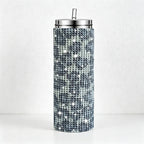 CouldNook 20oz Rhinestone Tumbler-Stainless Steel Vacuum Insulated Straight Body Tumbler with Straw