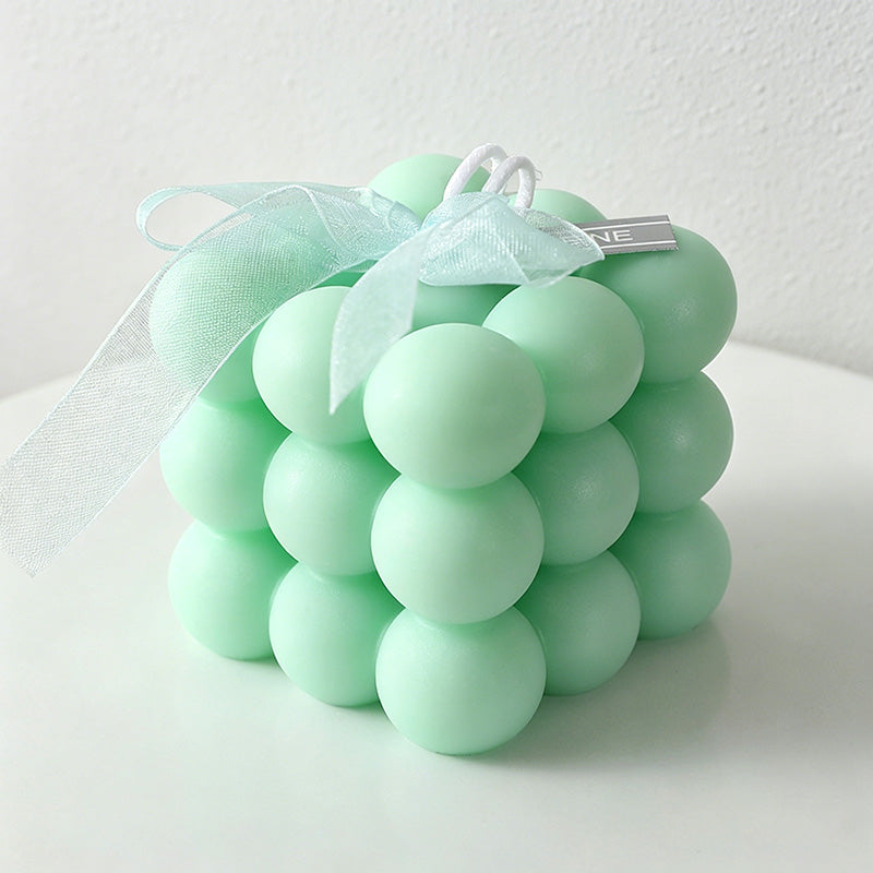 CouldNook Aesthetic Bubble Cube Scented Candle - Pastel Rubik's Aromatherapy Gift