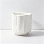 CouldNook Scented Candles - Vertical Striped Ceramic Wooden Wick Candle