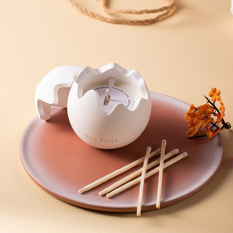 CouldNook Scented Candles - Creative Plaster Eggshell Scented Candle