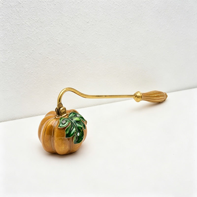 Vintage Enamel Candle Snuffer, Handheld Metal Candle Extinguisher