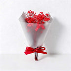 Mini Dried Baby's Breath Flower Bouquet and Soap Rose