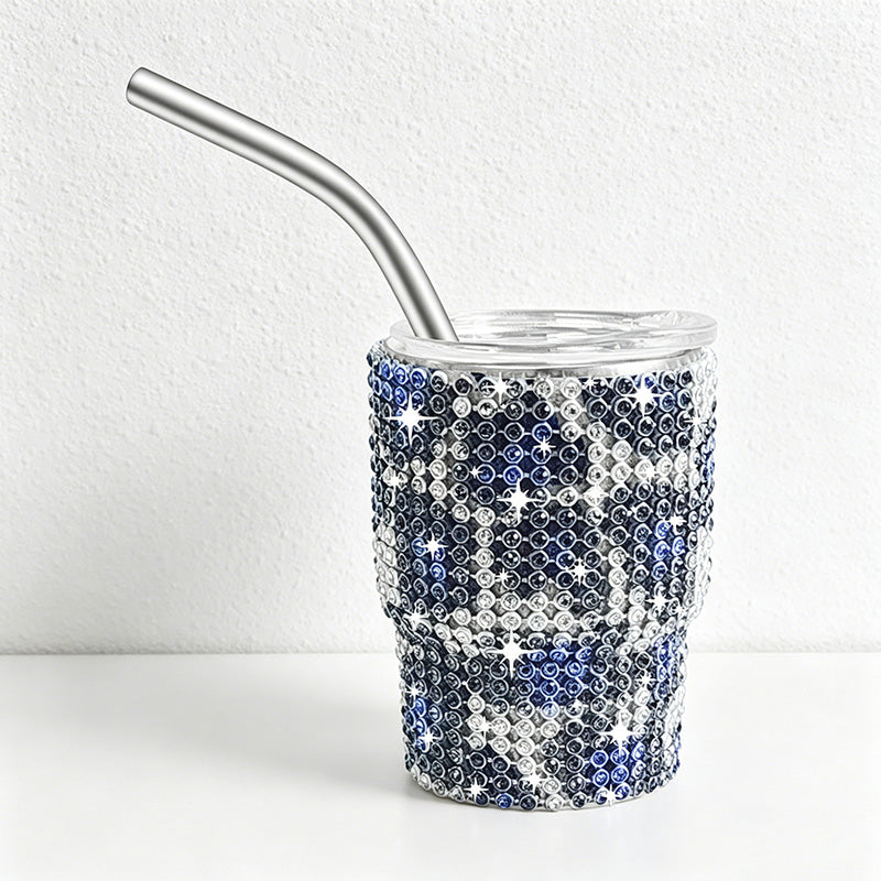 CouldNook 3oz Rhinestone Shot Glasses-Stainless Steel Vacuum Insulated Tumbler with Straw