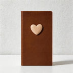 CouldNook 3D Heart Faux Leather Hardcover Notebook / Journal