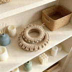 CouldNook Natural Jute Woven Trivet Ring - Rustic Hemp Pot Holder