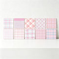 CouldNook Pastel Plaid Memo Pad - Aesthetic Non-Sticky Journaling Paper (200 Sheets)