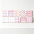 CouldNook Pastel Plaid Memo Pad - Aesthetic Non-Sticky Journaling Paper (200 Sheets)