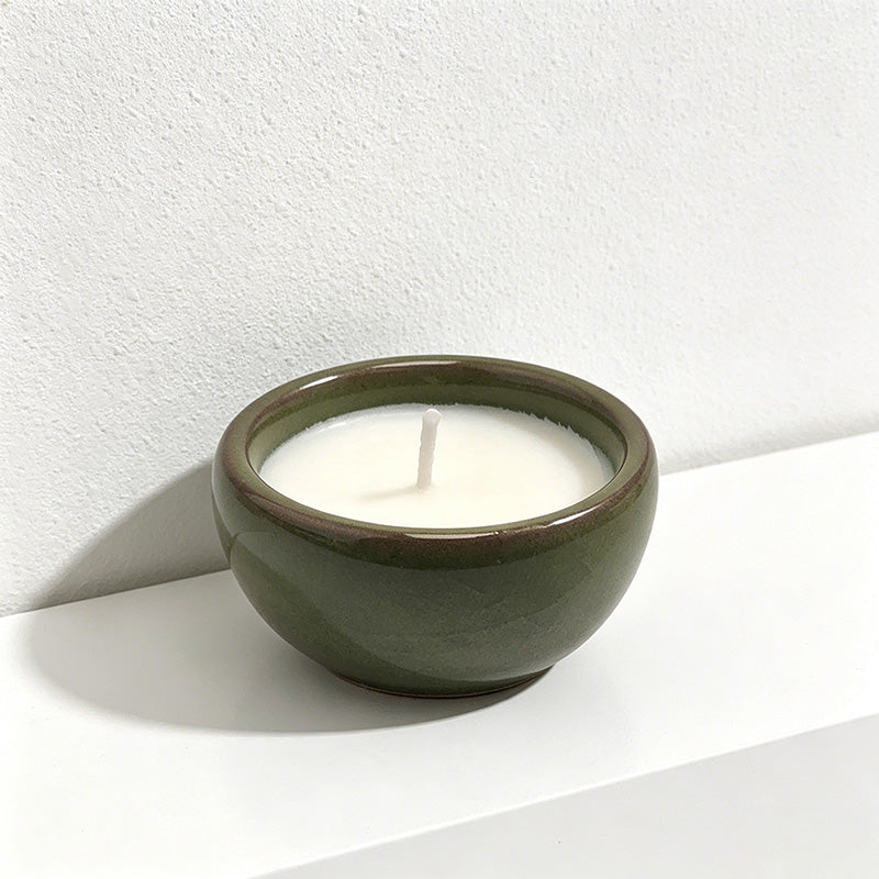 CouldNook Vintage Ice-Cracked Ceramic Scented Candle - Zen Tea Aromatherapy