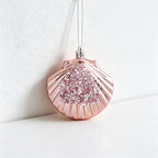 Pink Glitter Christmas House Wall Decor - 3D Hanging Christmas Decoration