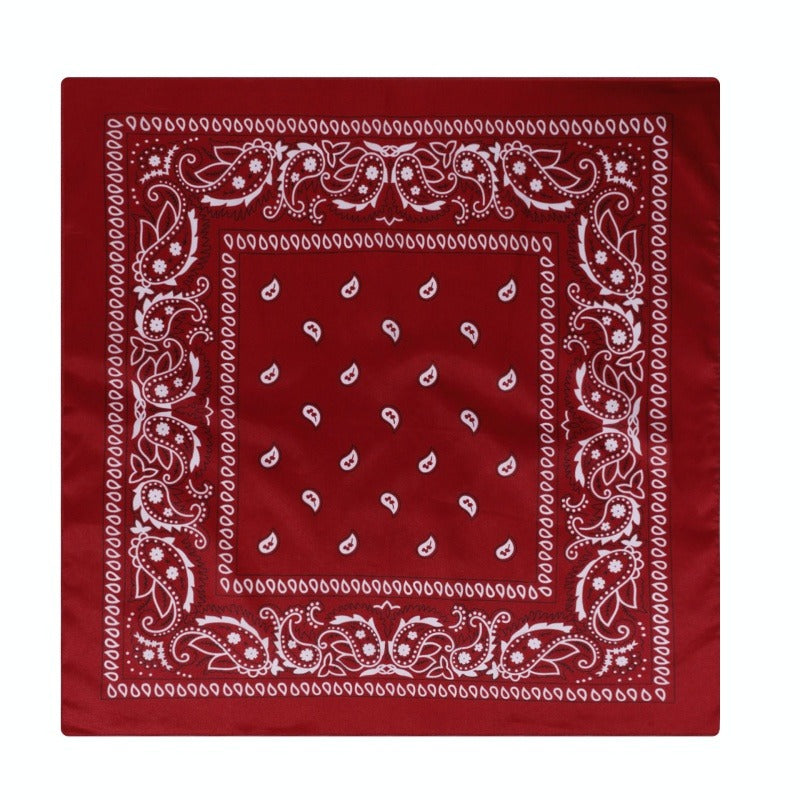 Paisley Print Culinary Bandanas - Polyester Square Headscarf(Set of 10)