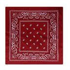 Paisley Print Culinary Bandanas - Polyester Square Headscarf(Set of 10)