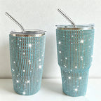CouldNook 20/30oz Rhinestone Tumbler-Stainless Steel Vacuum Insulated Ice Tumbler with Straw