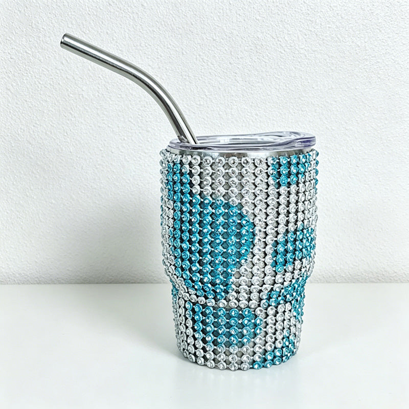 CouldNook 3oz Rhinestone Shot Glasses-Stainless Steel Vacuum Insulated Tumbler with Straw
