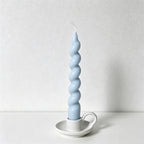 Twisted Spiral Taper Candles - Long Stem Decorative Dinner Candles
