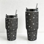 CouldNook 20/30oz Bling Rhinestone Car Tumbler - No Handle, Black Lid