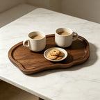 Acacia Wood Cloud Shaped Serving Plates - 2 Sizes for Tea, Snacks & Stylish Display