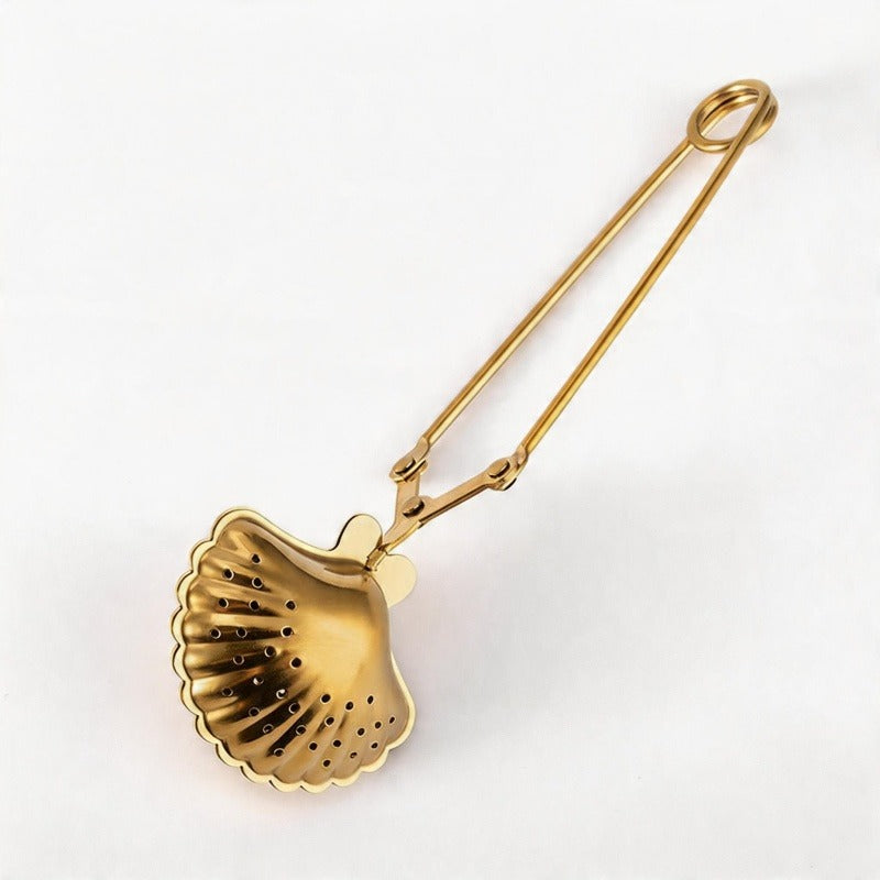 304 Stainless Steel Shell Tea Infuser Tea Accessories - Loose Leaf Tea Strainer with Handle