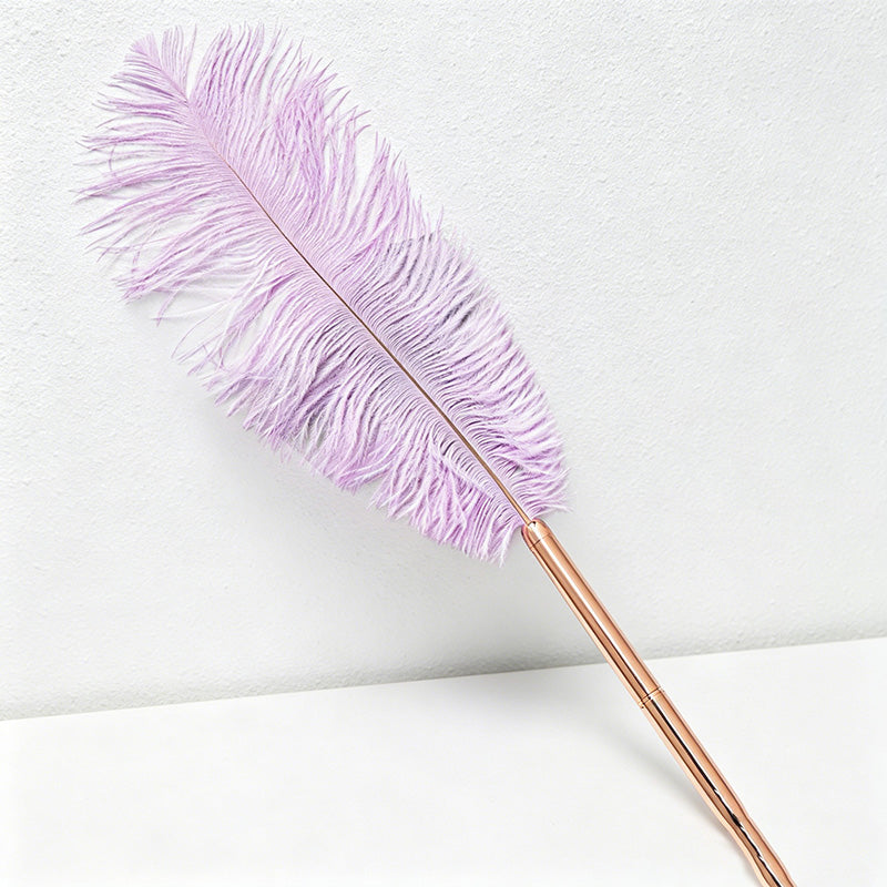 CouldNook Pen-Vintage Ostrich Feather Ballpoint Pen Elegant Gift Pen for Wedding Office Graduation