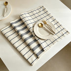 CouldNook Kitchen Towels-100% Cotton Yarn-Dyed Tea Towels with Blue Patterns
