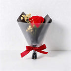 Mini Dried Baby's Breath Flower Bouquet and Soap Rose