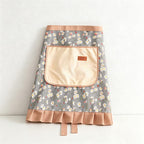 Floral with Towel Pocket Half Apron - Polyester Waist Apron