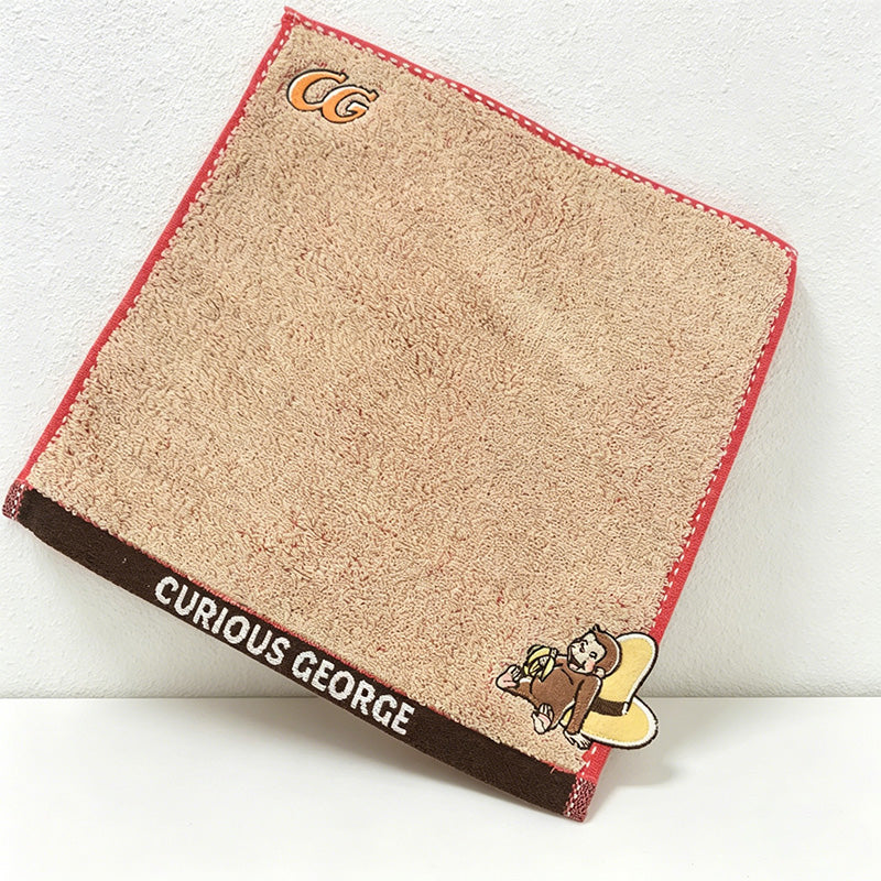 CouldNook Pure Cotton Yarn-Dyed Jacquard Embroidered Small Square Towel-Cute Artistic Hand Towel