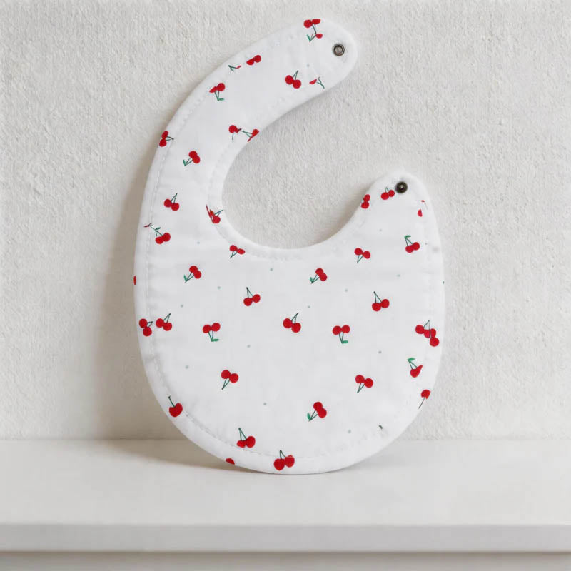 CouldNook Premium Cotton Baby Bib - Aesthetic Vintage Floral Drool Apron