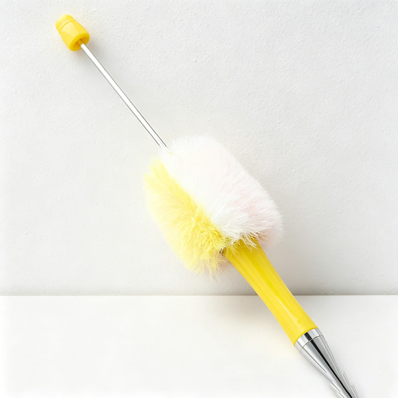 CouldNook Pen-Cute Pom Pom Beaded Ballpoint Pen DIY Creative Plush Ballpoint Pen for Gift & Office