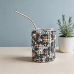 CouldNook Tumbler-3oz Rhinestone Straight Insulated Tumbler with Straw Mini Shot Glass Portable Car Cup
