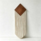 Hand-Woven Tassel Wall Decor - Diamond Wooden Macrame