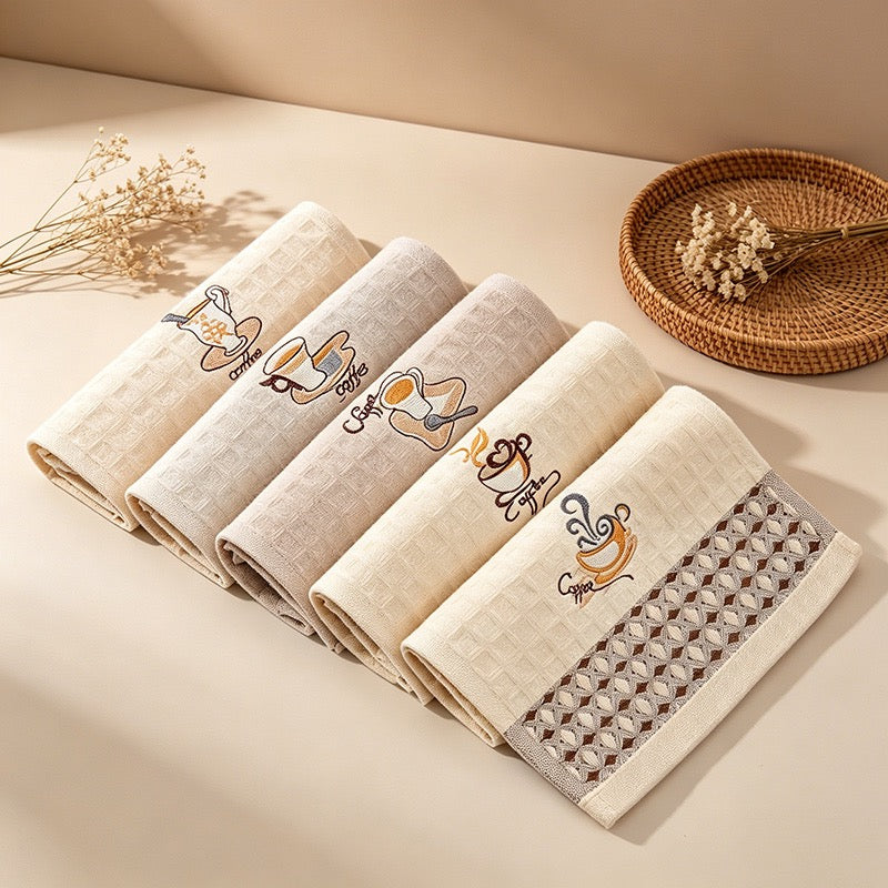 CouldNook Cotton Waffle Tea Towel - Rustic Cafe & Flora (Assorted Mix)
