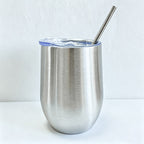 CouldNook 12oz Bling Rhinestone Stemless Wine Tumbler - Clear Lid & Straw (Solid Color Series)