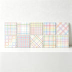 CouldNook Pastel Plaid Memo Pad - Aesthetic Non-Sticky Journaling Paper (200 Sheets)