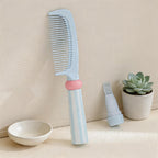 CouldNook Aesthetic Pastel Flat Comb - Everyday Styling Comb with Cleaning Tool