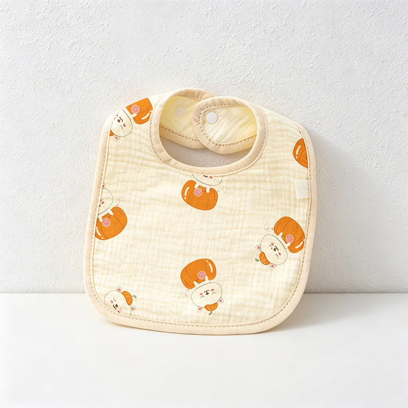 CouldNook Premium Muslin Cotton Baby Bib - Reversible 6-Layer U-Shape Drool Apron(set of 10)