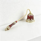Vintage Rhinestone & Faux Pearl Candle Snuffer, Handheld Enamel Candle Extinguisher